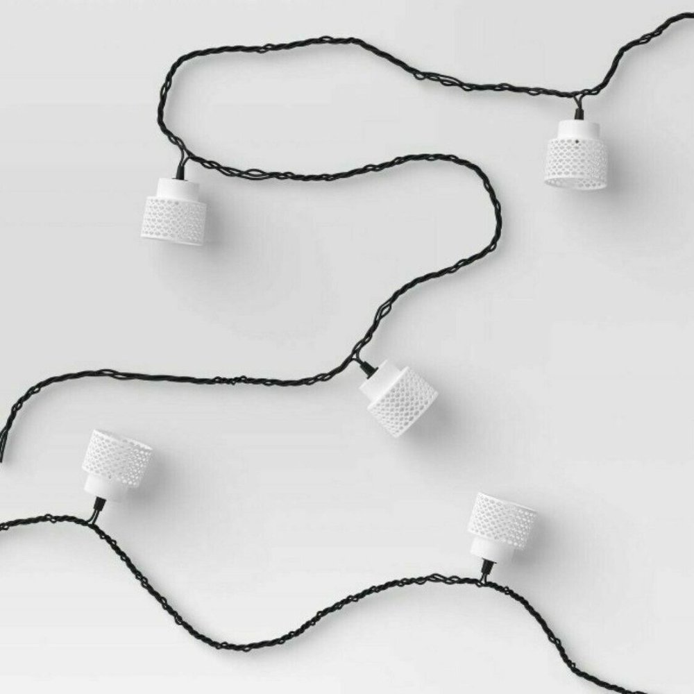 Incandescent Outdoor String Lantern 10 Lights Whit